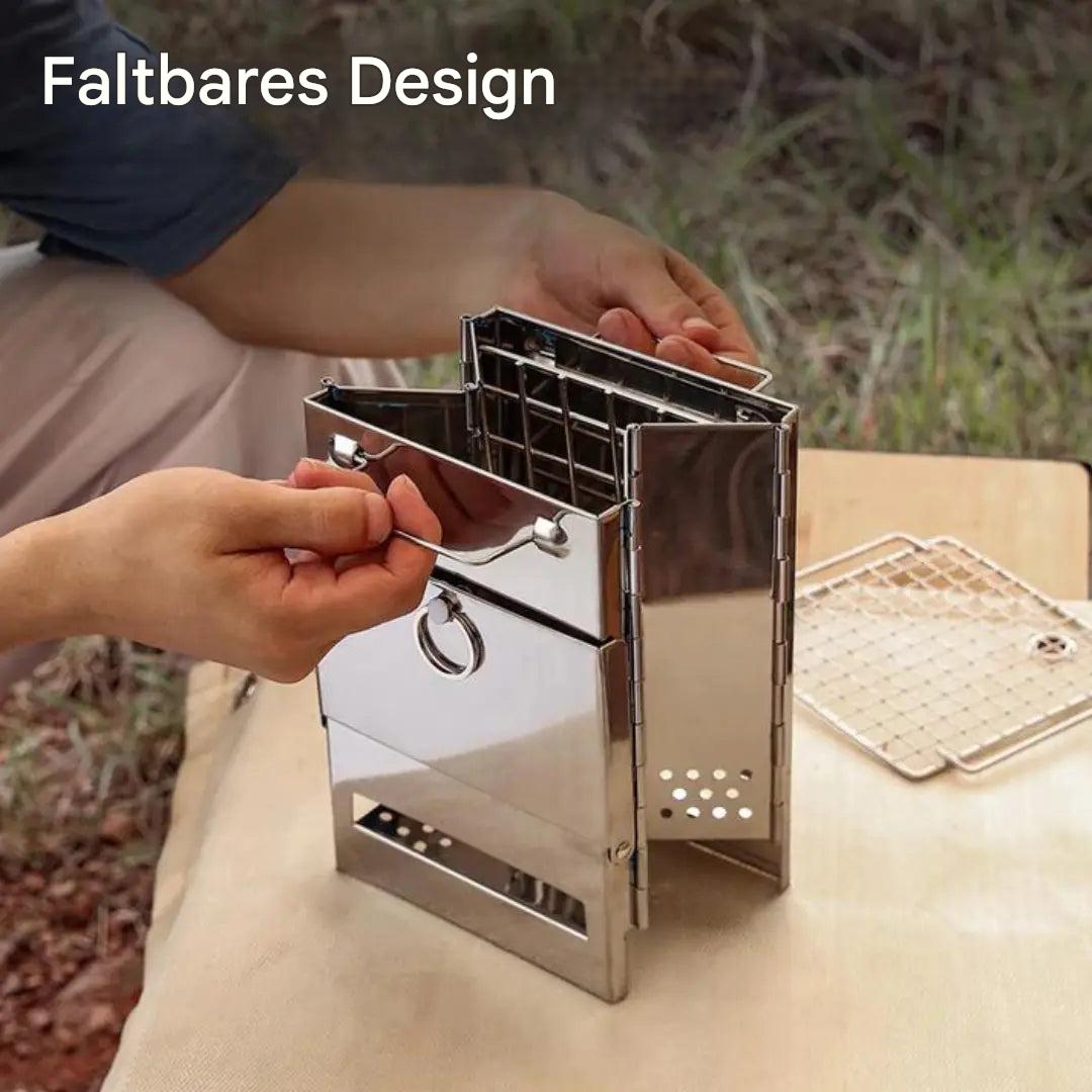 Faltbarer Edelstahl-Holzofen - TrailFlame