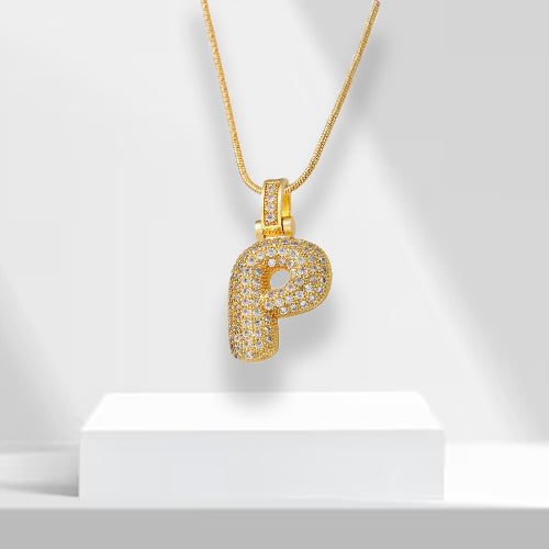Bubble Letter Chain with Pendant - LuxeLette