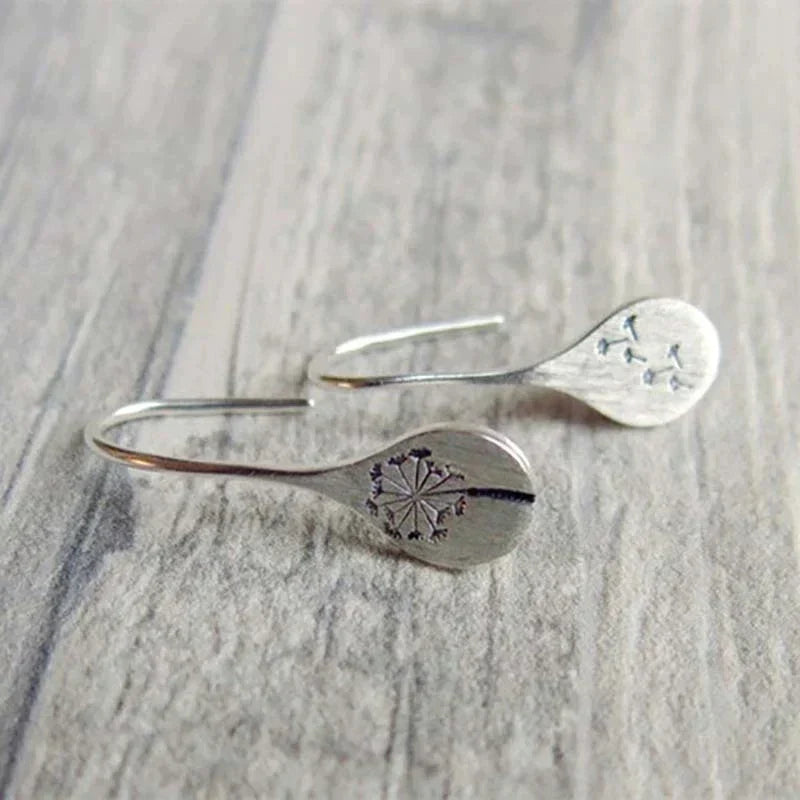 Silver Dandelion Earrings – Amira