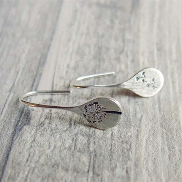 Silver Dandelion Earrings – Amira