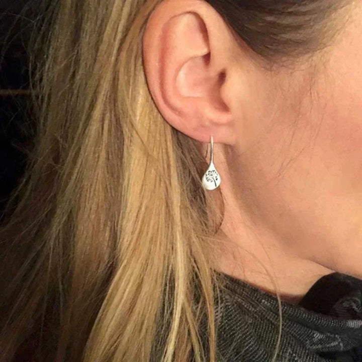 Silver Dandelion Earrings – Amira
