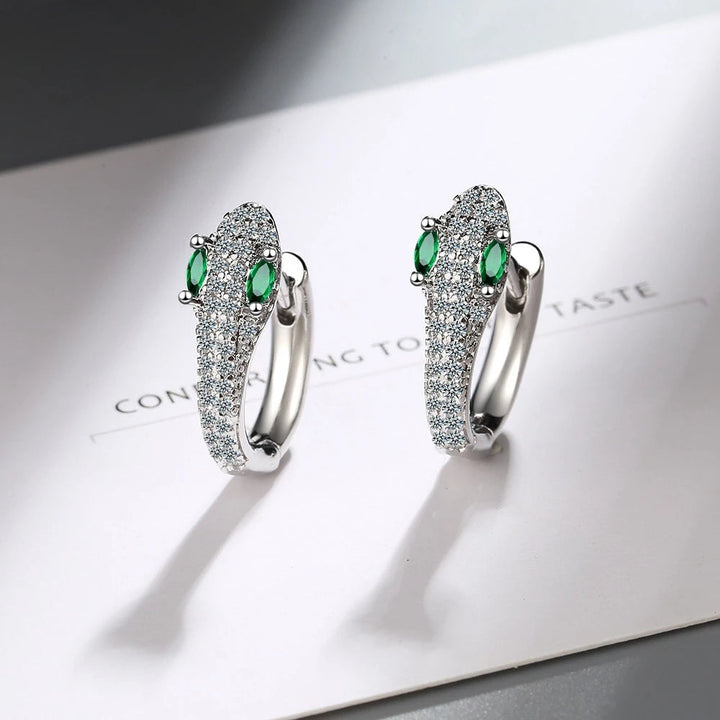 Pendientes de serpiente de plata de ley 925 – Leila