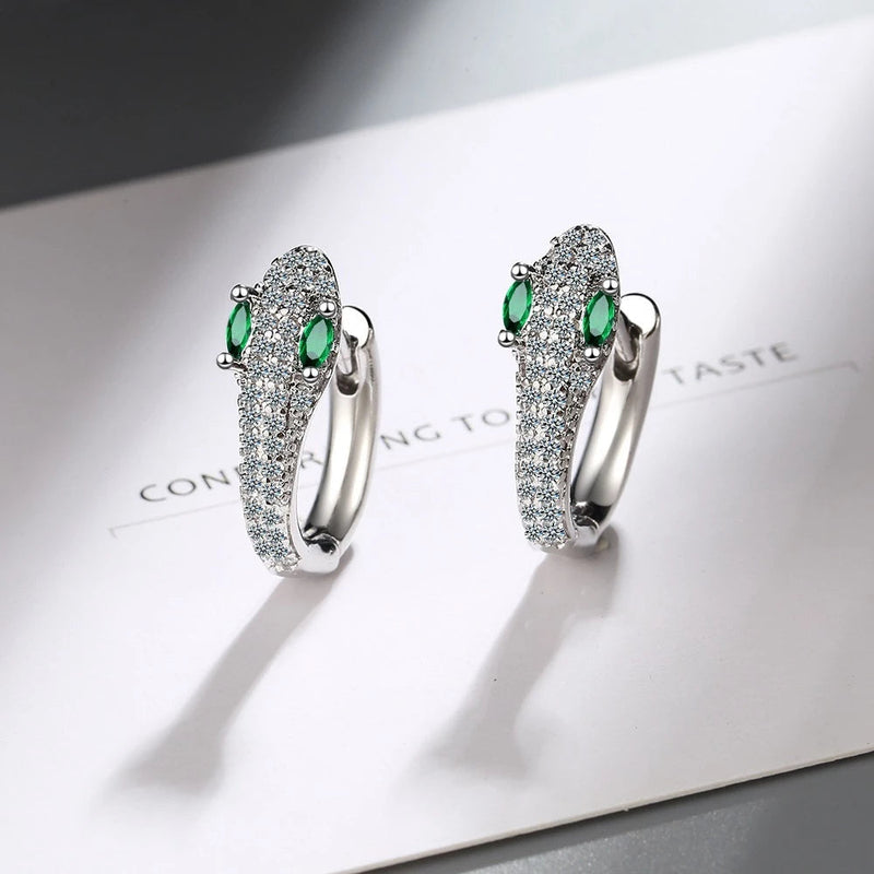 Pendientes de serpiente de plata de ley 925 – Leila