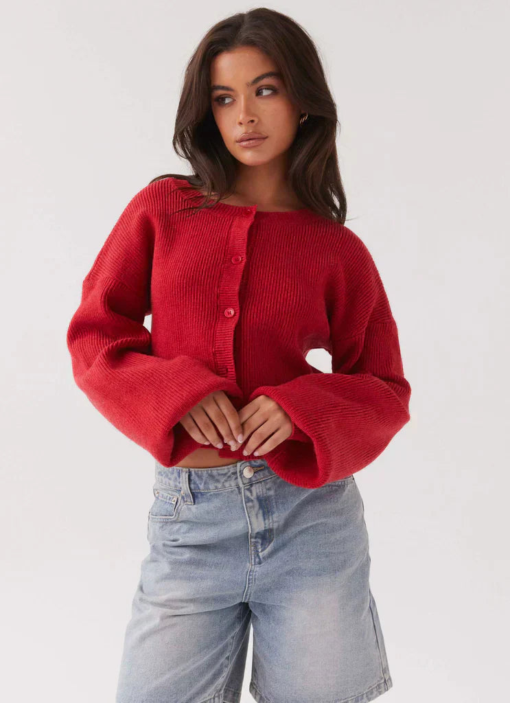 Stylish Red Women's Vest – Clarella