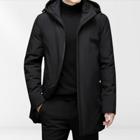Classic men's hooded jacket with duck down filling – Matteo