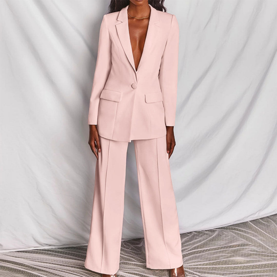 Stylish Blazer and Pants Set - Ariane