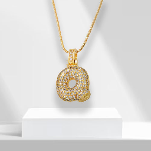 Bubble Letter Chain with Pendant - LuxeLette