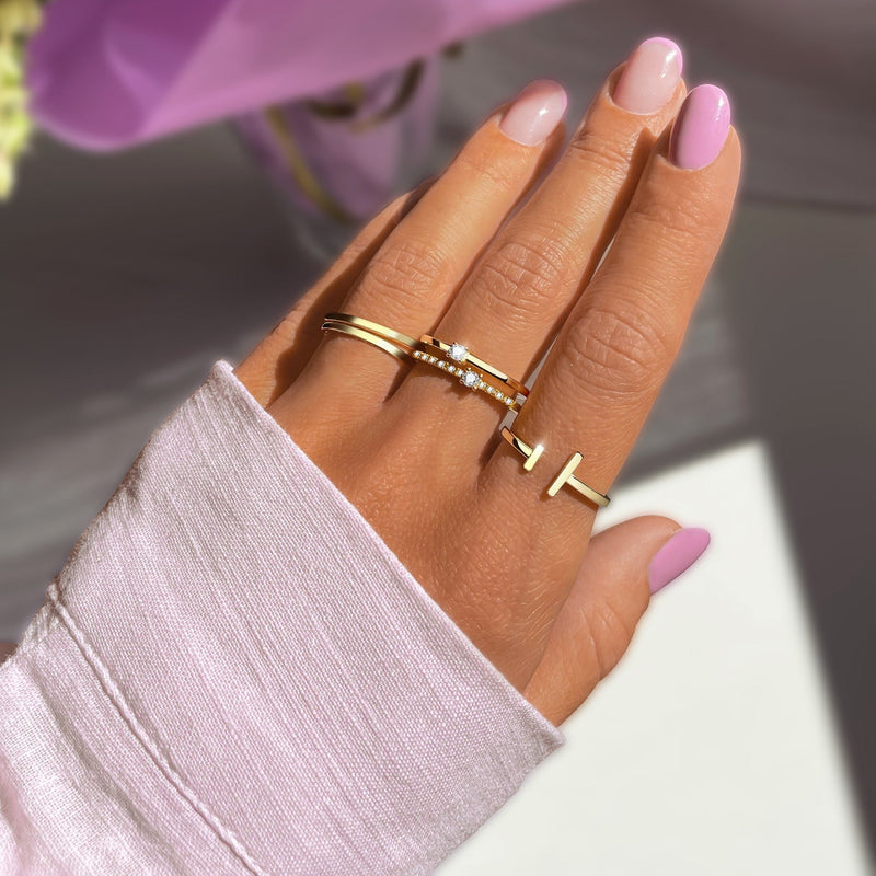Åben ring med justerbart design - Aureos