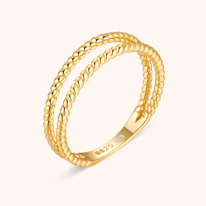 Flettet dobbelt ring - Lina