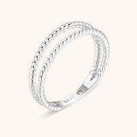 Flettet dobbelt ring - Lina