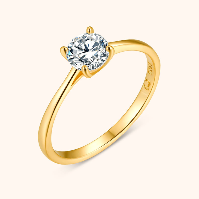 Solitaire zirkonia ring - Elena