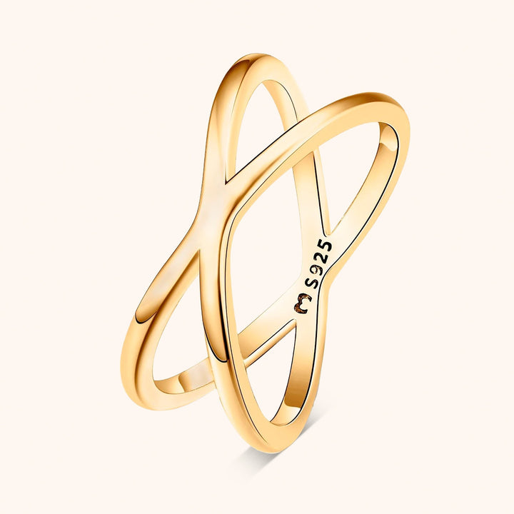 Stilfuld dobbeltkors-ring – Calindra