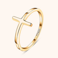 Trendy ring with cross detail – Amélie