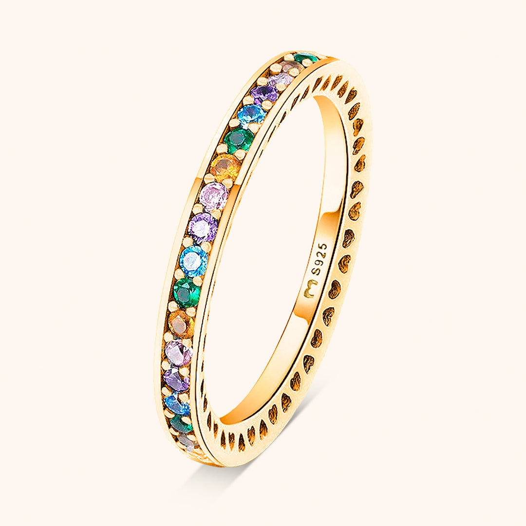 Anillo arcoíris elegante – Aurora