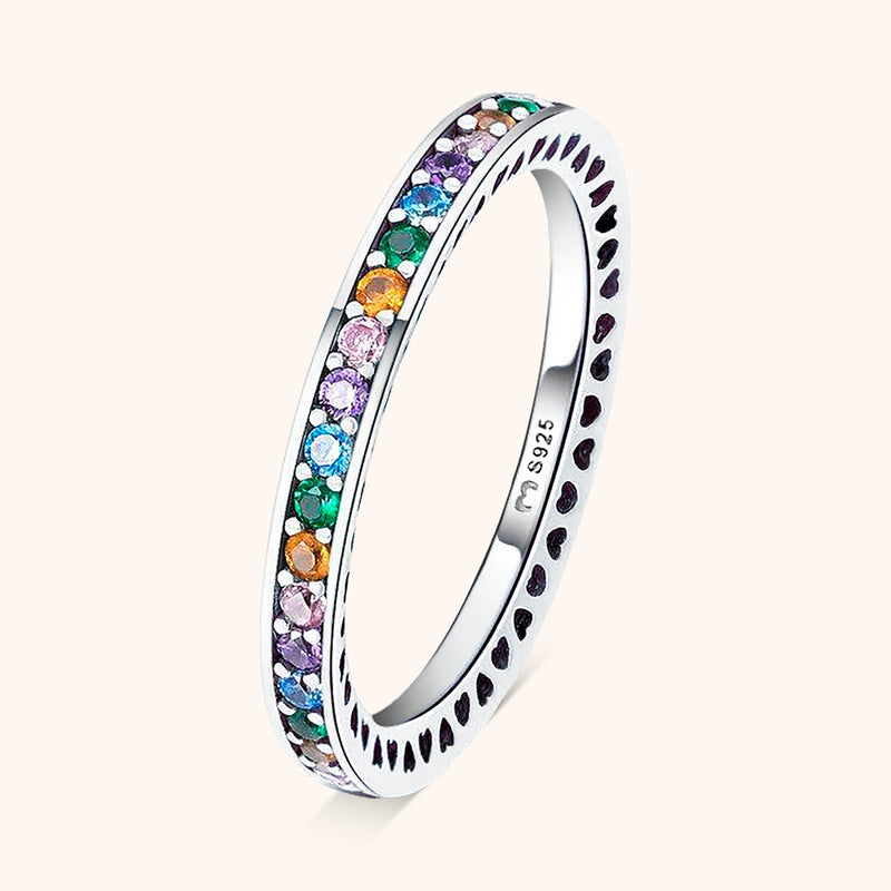 Anillo arcoíris elegante – Aurora