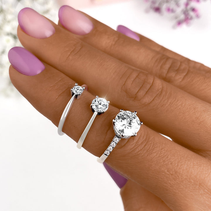 Solitaire zirkonia ring - Elena