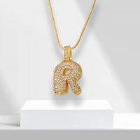 Bubble Letter Chain with Pendant - LuxeLette