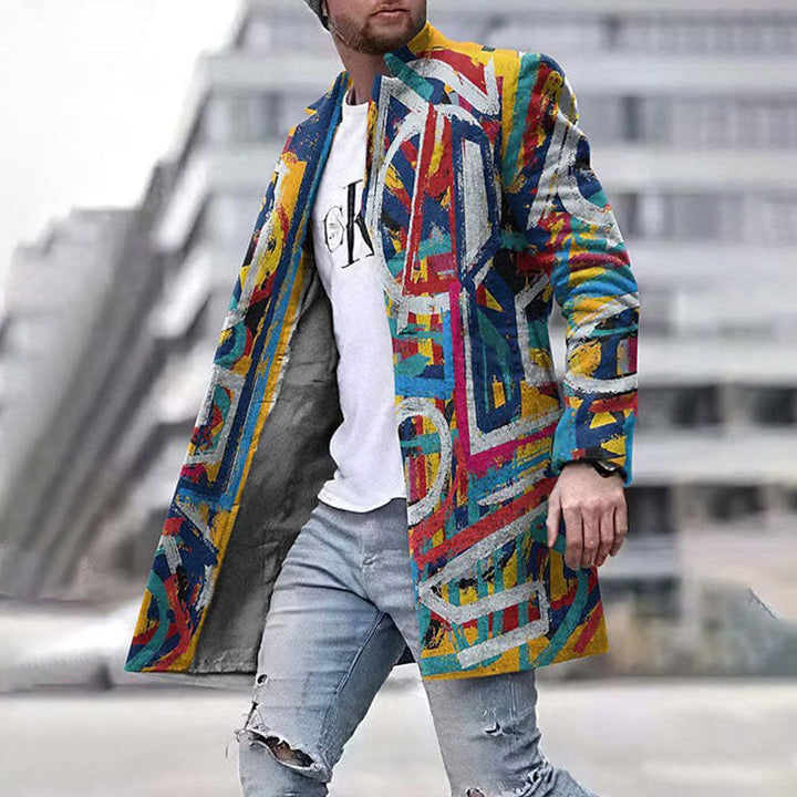 Fashionable men's coat with unique pattern - Laurent