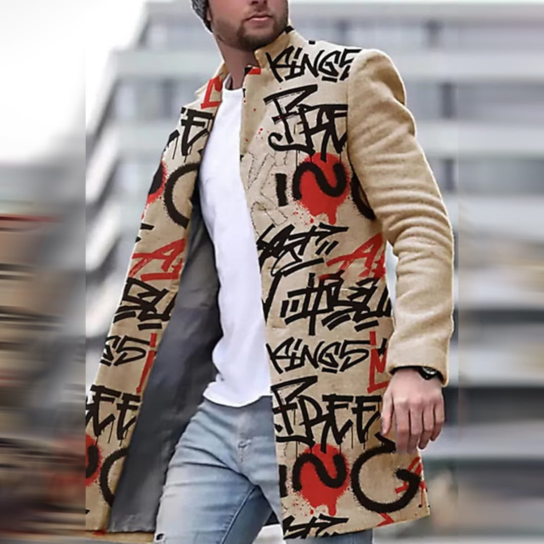 Fashionable men's coat with unique pattern - Laurent