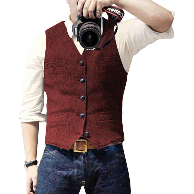 Stilfuld denimvest til herrer - Mason