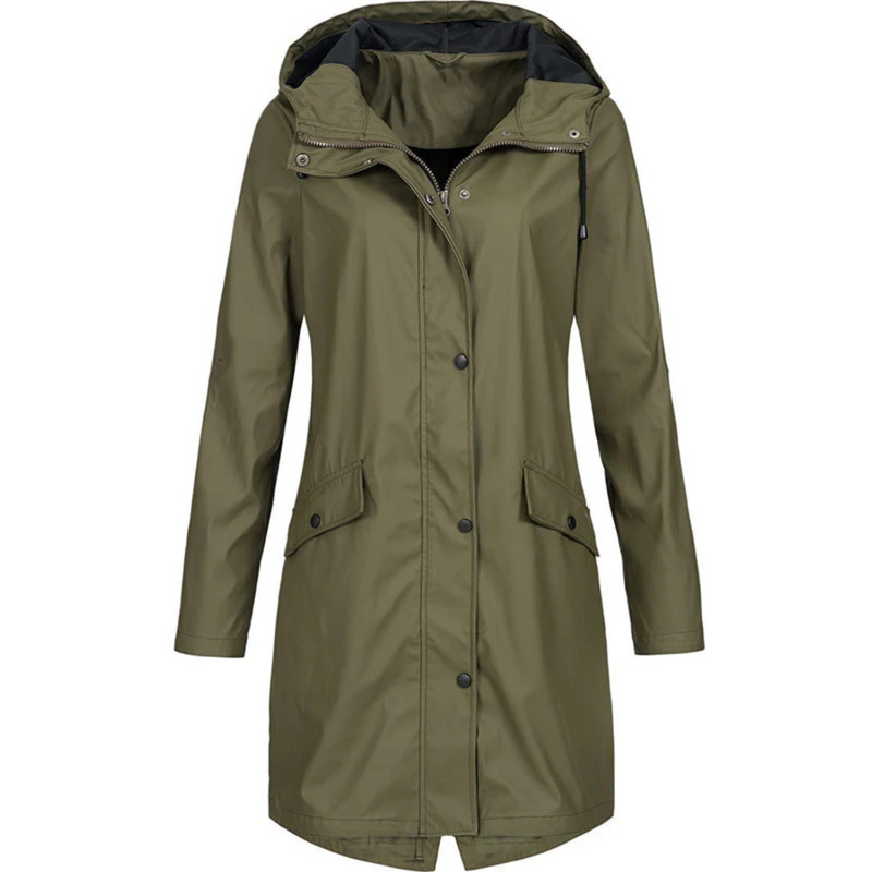 Abrigo de lluvia largo impermeable para mujer - Luna