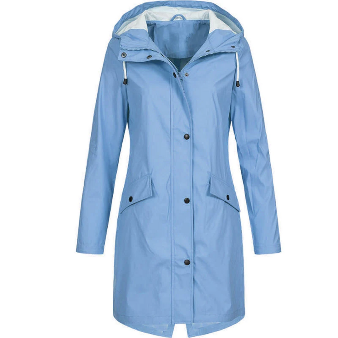 Abrigo de lluvia largo impermeable para mujer - Luna