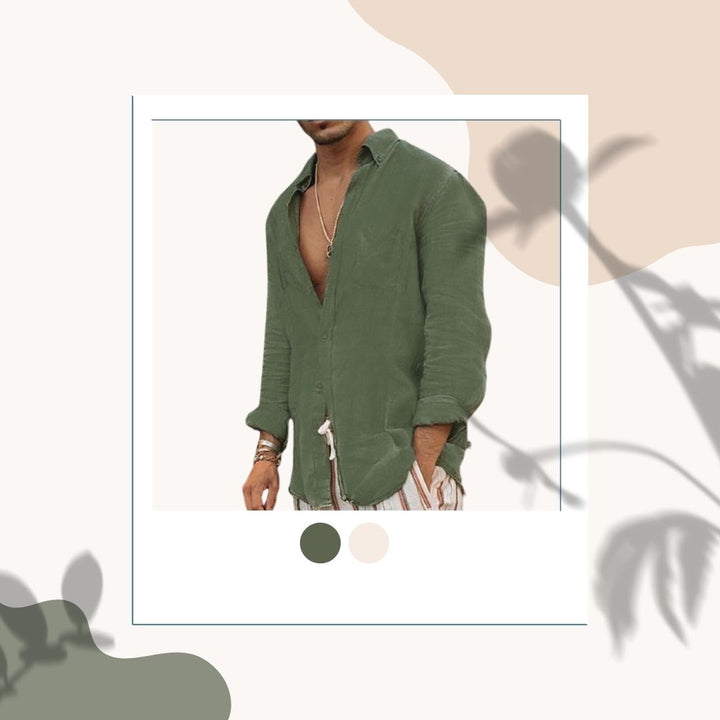 Airy men's shirt made of cotton – Elias