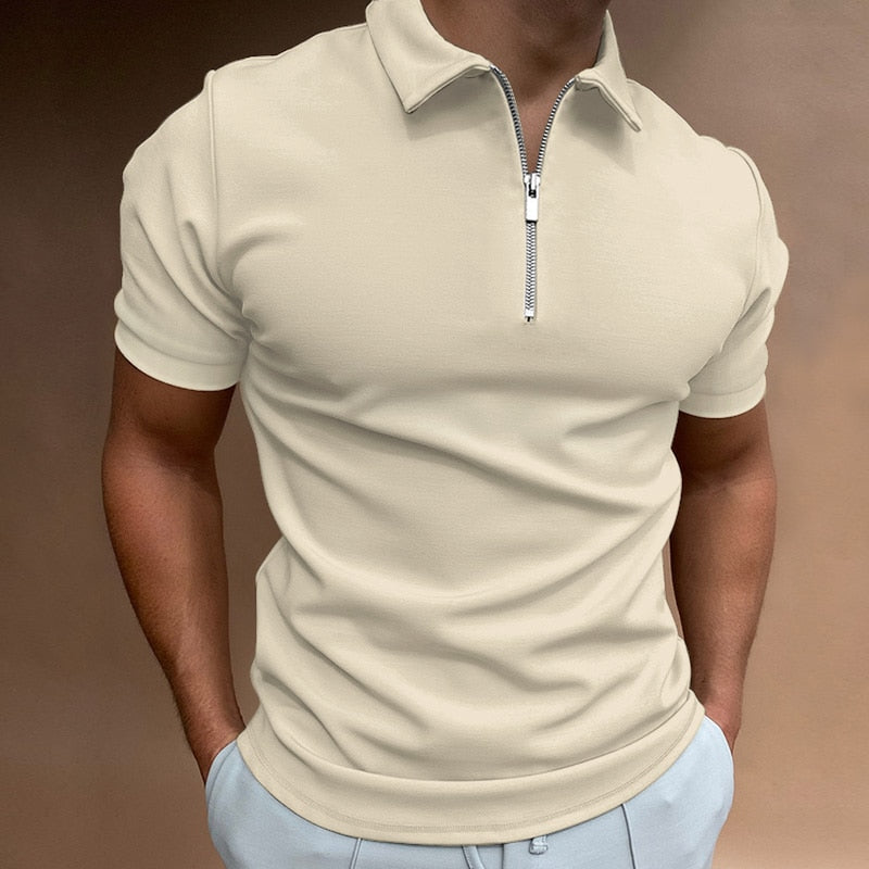 Modern slim fit polo with zipper (Buy 1, Get 1 Free) - VestoZip Men's Polo