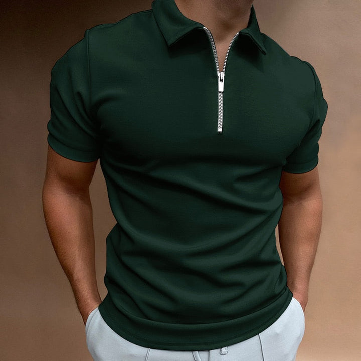 Modern slim fit polo with zipper (Buy 1, Get 1 Free) - VestoZip Men's Polo
