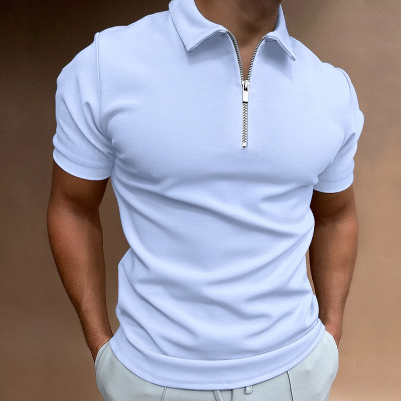 Modern slim fit polo with zipper (Buy 1, Get 1 Free) - VestoZip Men's Polo