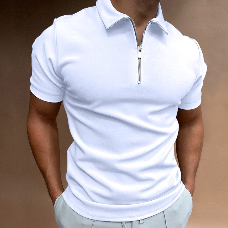Modern slim fit polo with zipper (Buy 1, Get 1 Free) - VestoZip Men's Polo
