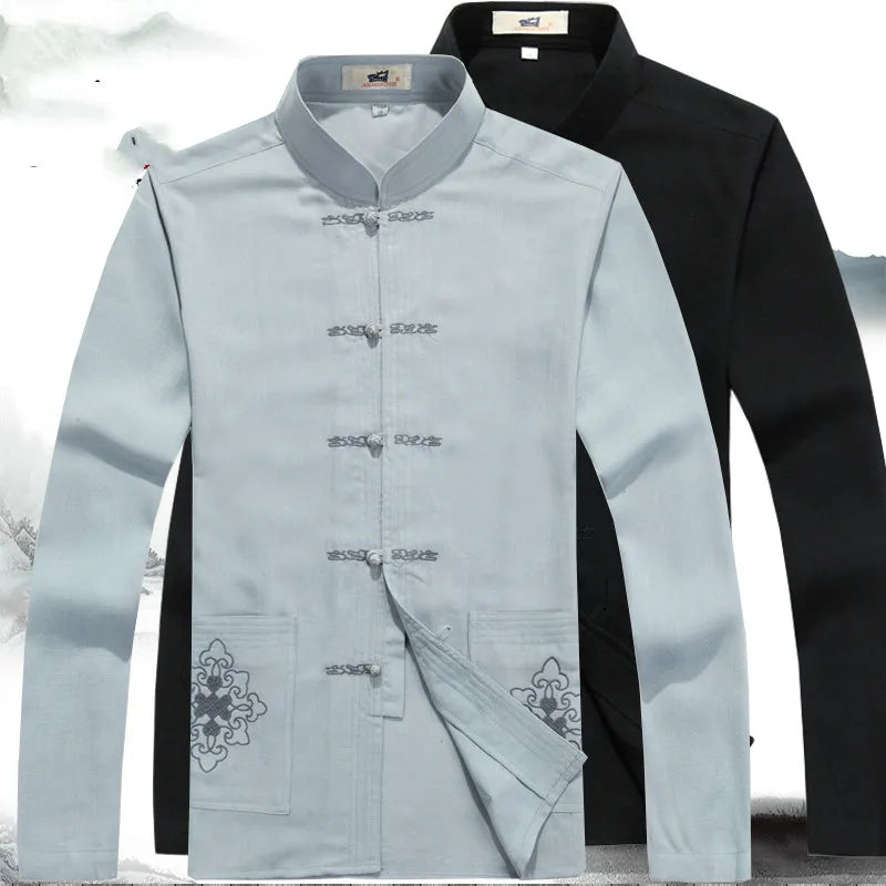 Japanese Style Men's Clothing Set - Hiroshi Tang Set