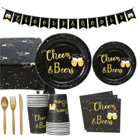 Disposable Party Tableware Set "Cheers & Beers" (for 16 Guests) – CheersSet Oktoberfest 2025