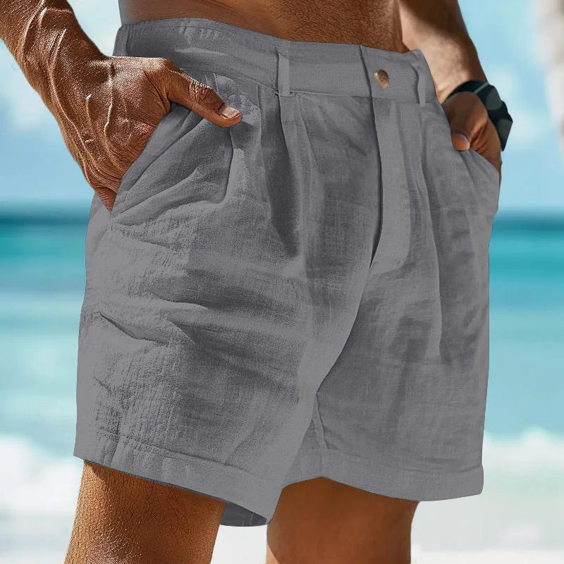 Luftige sommershorts i lin for menn – Jonas