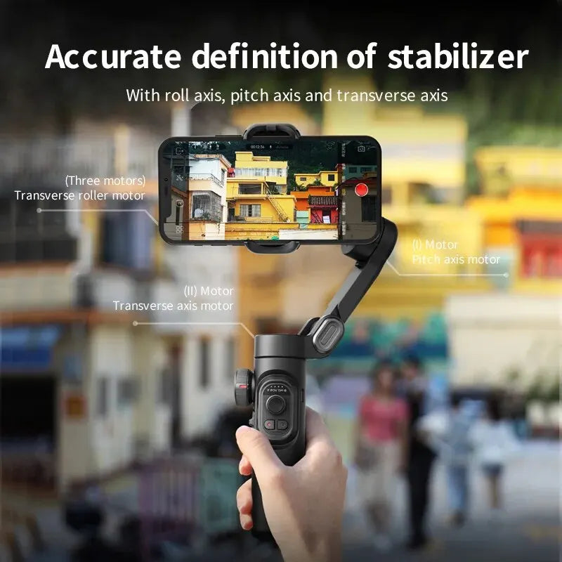 3-Achsen Smartphone Gimbal Stabilisator mit AI-Tracking und Gesichtserkennung – Alvion