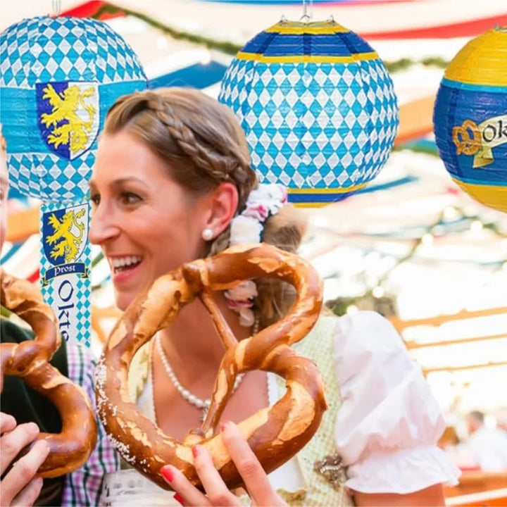 Paper Lantern Set in Oktoberfest Design (3-piece) – LichtFreude Oktoberfest 2025