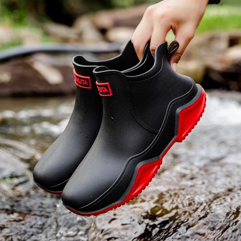 Botas de lluvia para mujer, de media caña y impermeables con suela antideslizante – Nivara