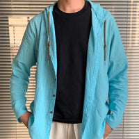 Camisa con capucha de lino transpirable y ligera para hombre – Malik