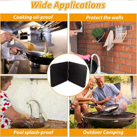 Faltbarer Edelstahl-Fett-Spritzschutz 2-seitiger Öl-Schutz – CookShield