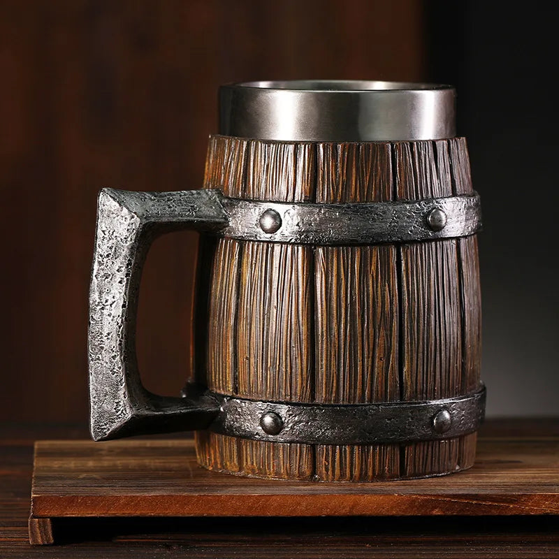 Wooden Beer Mug with Stainless Steel Insert (600 ml) – OakMug Oktoberfest 2025