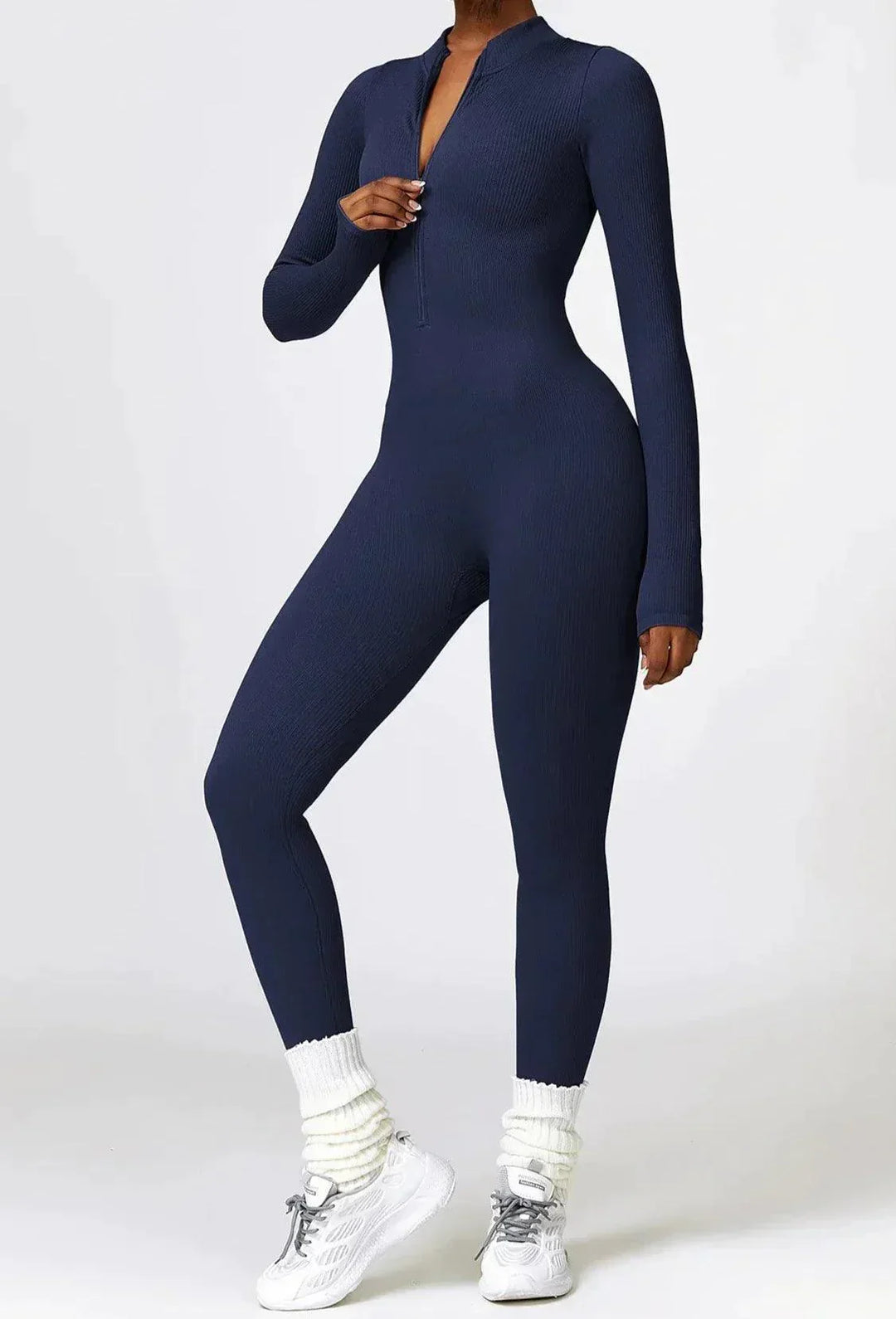 Luxurious full-body romper with long sleeves - Lisa