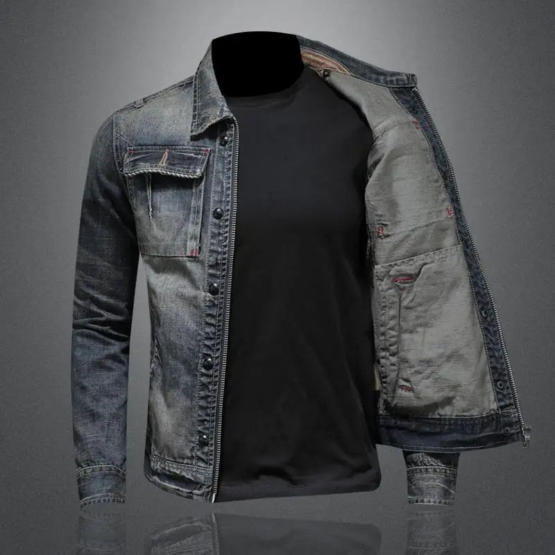 Retro denim jacket in vintage style – Jasper