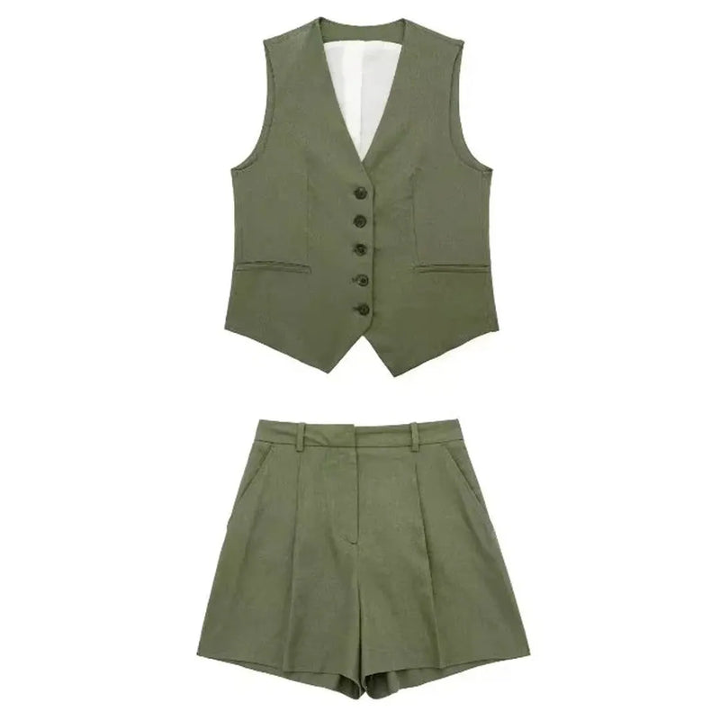 Two-piece summer outfit with vintage top – Amaya