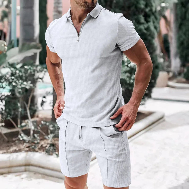 Breathable & Stylish Summer Set with Polo Shirt & Shorts for Men – Nilo