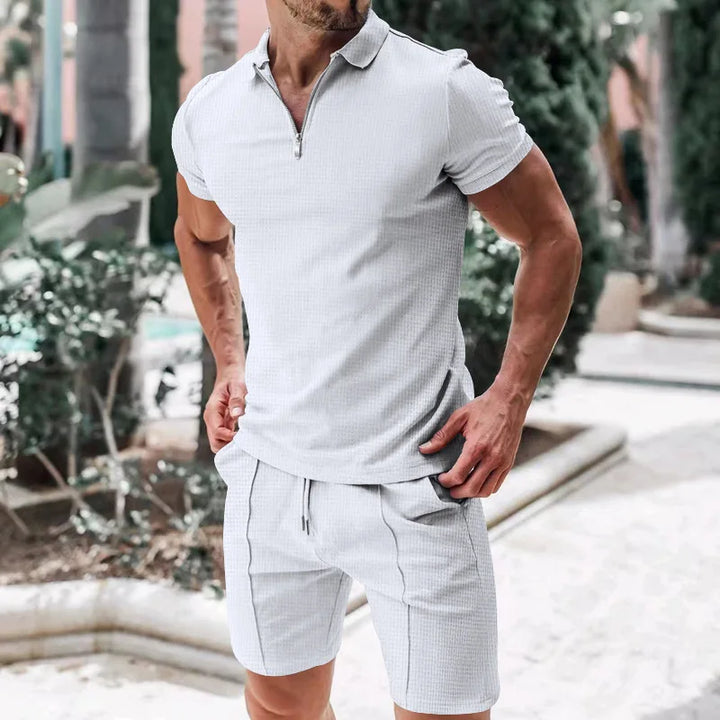 Breathable & Stylish Summer Set with Polo Shirt & Shorts for Men – Nilo