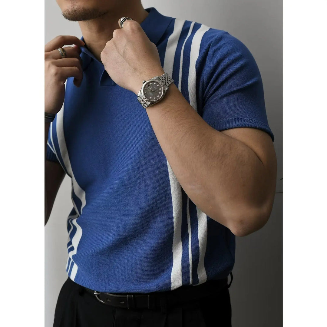 Slim fit herrepoloshirt med glidelås – Fabrizio