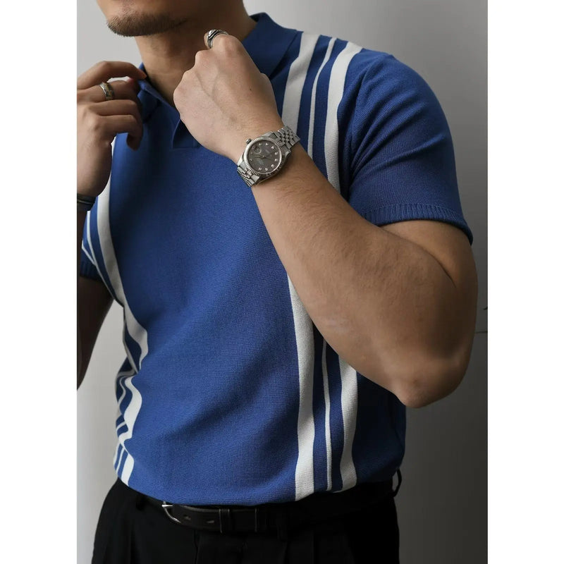 Slim fit herrepoloshirt med glidelås – Fabrizio