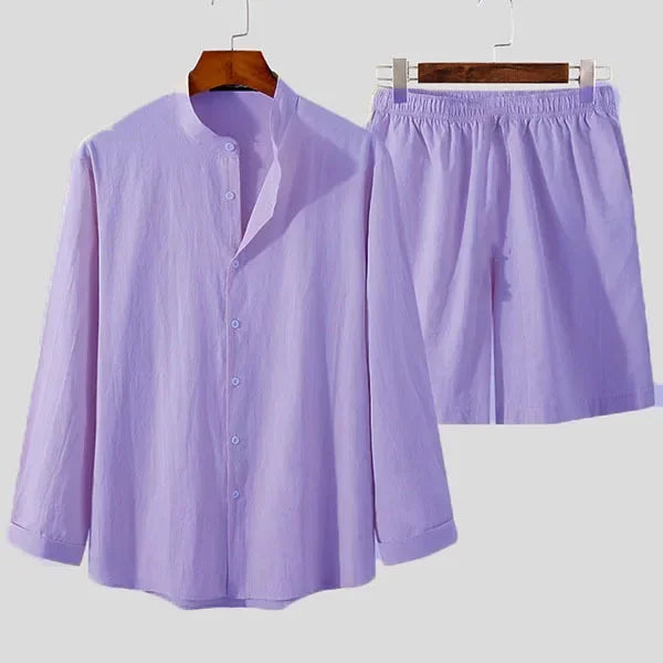Luftiges & Stylisches 2-teiliges Sommer-Set mit Hemd & Shorts für Herren – Marlo