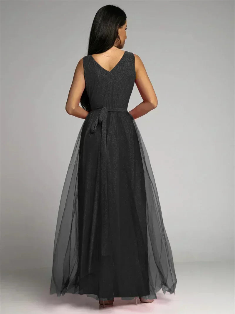 Stylish V-Neck Dress - Mindy