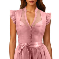Dirndl blouse with ruffle sleeves – Leni Oktoberfest 2025